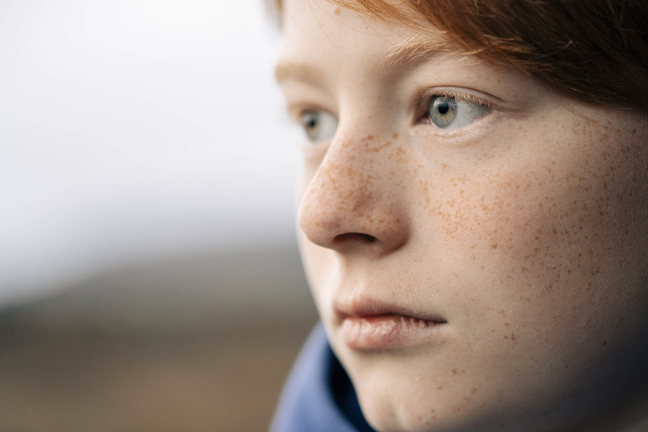 child looking into the distance