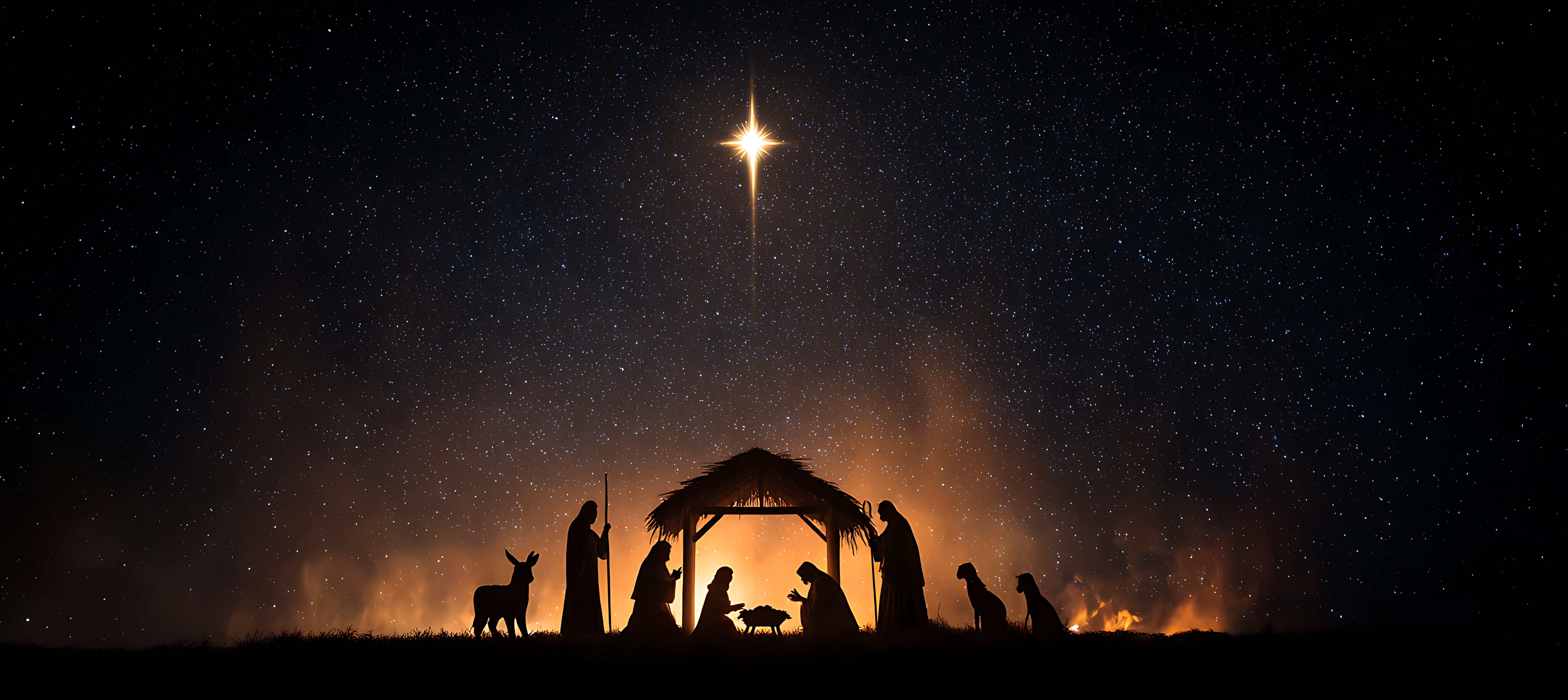 nativity scene silhouette