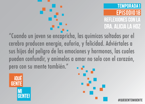 Cuando un joven se encapricha, las químicas soltadas por el cerebro producen energía, euforia y felicidad. Adviértales a sus hijos del peligro de las emociones y hormonas, las cuales pueden confundir y anímelos a amar no solo con el corazón, pero con su mente también.