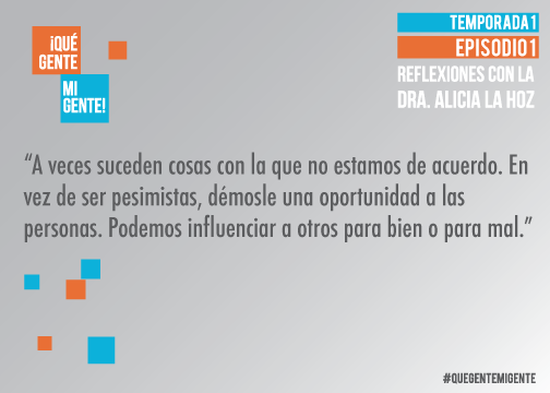 A veces suceden cosas con la que no estamos de acuerdo. En vez de ser pesimistas, démosle una oportunidad a las personas. Podemos influenciar a otros para bien o para mal.