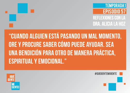 Cuando alguien está pasando un mal momento, ore y procure saber cómo puede ayudar. Sea una bendición para otro de manera práctica, espiritual y emocional.