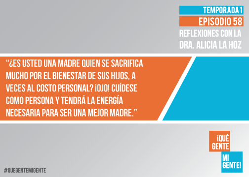 ¿Es usted una madre quien se sacrifica mucho por el bienestar de sus hijos, a veces al costo personal? ¡Ojo! Cuídese como persona y tendrá la energía necesaria para ser una mejor madre.