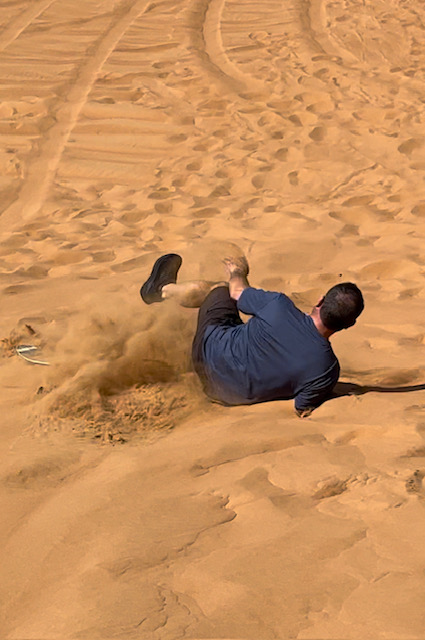 sand surfing