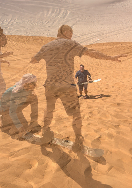 sand surfing
