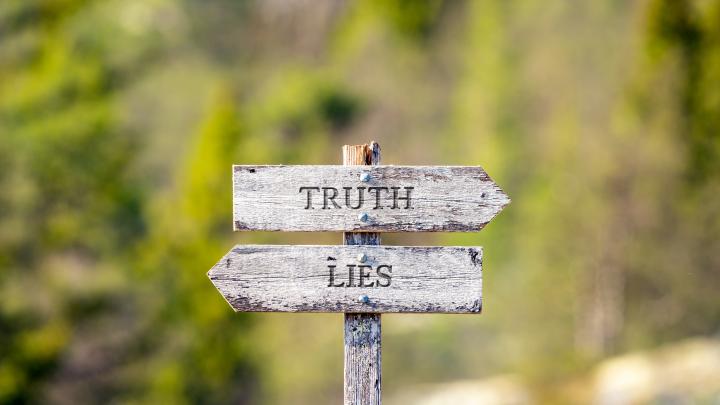 truth lies signpost