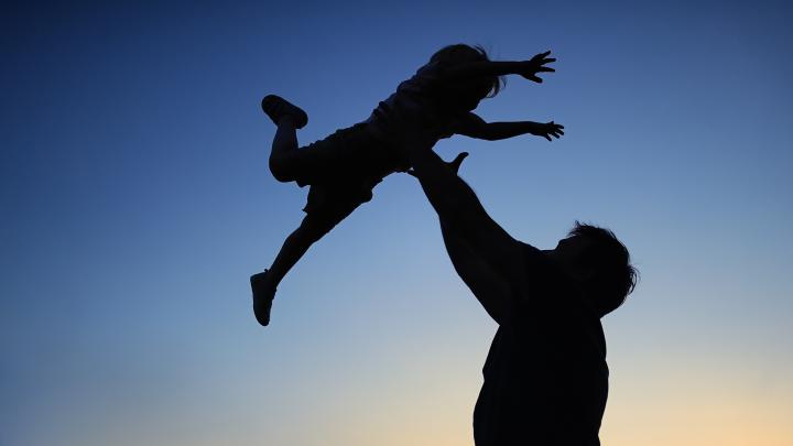 father son silhouette