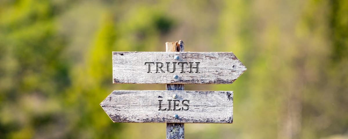 truth lies signpost